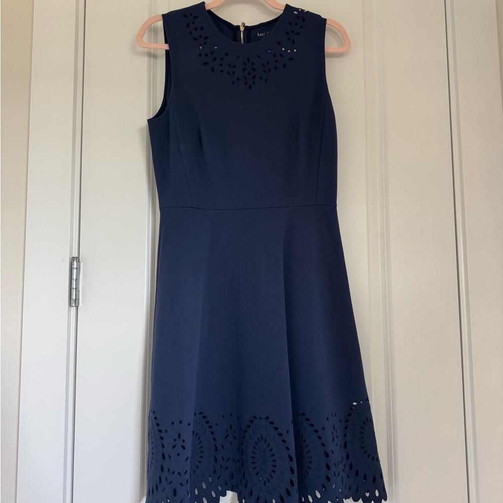 Elegant Navy Sleeveless Dress